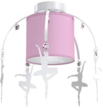 MILAGRO Hängelampe Deckenleuchte Kinderzimmer Ballerina Deckenlampe Hängelleuchte für Kinder Kronleuchter Kinderlicht Kinderlampe 1x E27 230V IP20