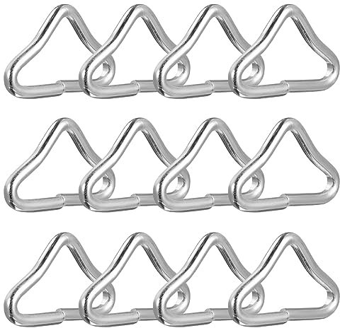 BESPORTBLE 20 Stück Metall-Dreieck-Ring-Schnallen, Verbinder, Trampolin-Schnallen, V-Ringe, Gurtband-Verschluss, Handtaschengurt.