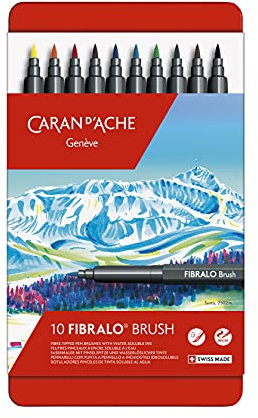 Caran d'Ache 0186.310 Feutres de Coloriage Plastique Multicolore Lot de 10
