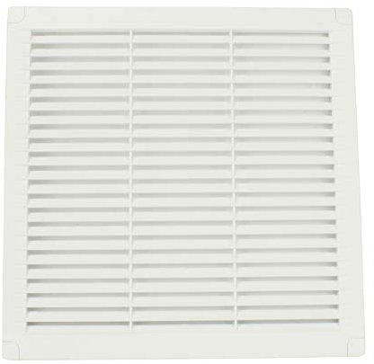 VONLIS® Lüftungsgitter Abluftgitter Lamellengitter Kunststoff eckig 250 x 250 mm weiß