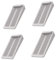 Fermaporta in Gomma, Yosemy 4pcs Cuneo Ferma Porta e Finestra,Antiscivolo,con Altezza Regolabile,Protezioni per Porta Interne e Finestre Casa Ufficio, Grigio