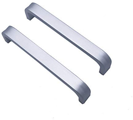 Qrity 2 Piezas Tiradores para Muebles Tiradores para Armario Puerta y Arco, 192 mm, Aleación de aluminio, Plateada