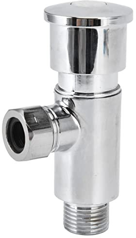 Válvula de Descarga para Urinario, Aleación de Zinc Válvula de Descarga para Orina con Retardo de Tiempo Manual Válvula de Botón Pulsador para Tanque de Agua Accesorios Expuestos para Urinario Válvula