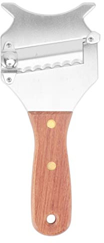 Trufa de acero inoxidable, rallador de trufa, hoja ondulada, mango de madera, acero inoxidable, rallador de queso para cho