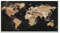 DCIDBEI 85 x 45 CM DIY Diamant Stickerei Gold Schwarz, Diamond Painting Weltkarte, 5D Malerei nach Zahlen Landschaft, Originelles Kunsthandwerk, Wohnzimmer-Büro-Wanddekoration