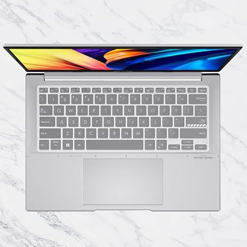 RAYA Silicone Keyboard Skin Cover for ASUS Vivobook 14 OLED (X1405 / M1405) & Vivobook S 14 Flip (TP3402 / TN3402) & VivoBook S 14 OLED (S3402) Laptop (Clear)