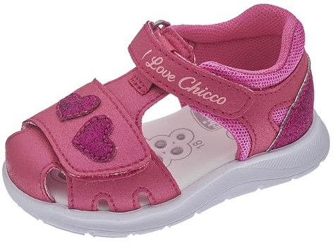 Chicco, Sandali con Doppio Velcro Fucsia, Confortevoli, Leggeri, Flessibili e Traspiranti, Bambine E Ragazze, Designed in Italy
