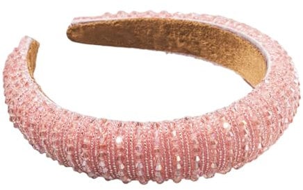 scicent Headbands for Women's Hair Crystal Beaded Embellished Hairbands Wide Velvet Hair Hoop Party Wedding Head Band Holiday Birthday Headband for Girls 16414