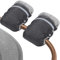 Rhitchy Pram Gloves Hand Muff: Pushchair Pram Hand Warmer with Extra Thick Fleece, Stroller Hand Muff Pram Mittens Waterproof and Windproof Anti-Freeze for Pram Buggy Bike Trailer (Grey)