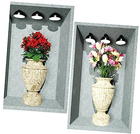 Uonlytech 2pièces Sticker Mural Motif Fleurs Adhésif Pour Décoration Salon Intérieur Sticker Décoratif Collant Western Fleurs Muraux Salon Intérieur