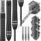 Unicorn Steel Tip Darts Set | Gary 'The Flying Scotsman' Anderson Noir Organic Phase 6 | 90% Tungsten Barrels with Black Titanium Coating | Steel Tip Volute Points | 21 g | Deluxe Presentation Box