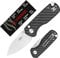 Firebird GANZO FH925-CF Taschen Klappmesser Knopfverschluss D2-Stahlklinge G10 rutschfester Griff mit Clip Camping Outdoor Allzweckmesser (Kohlefaser)