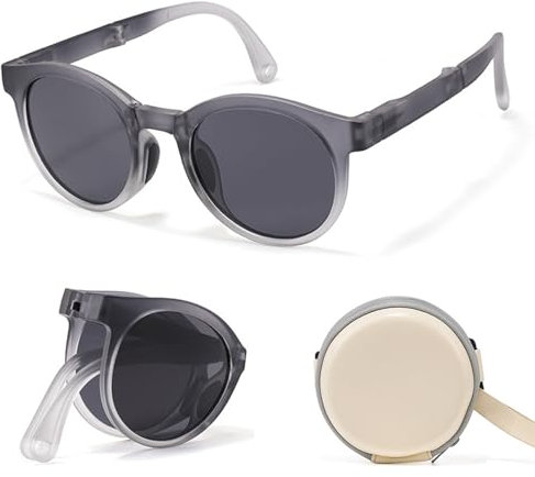 Hifot Plegable Gafas de Sol Polarizadas Gafas Sol Niño Niña Bebé Infantiles Goma Suaves Gafas UV400 Protección Rayos para 3-12 Años