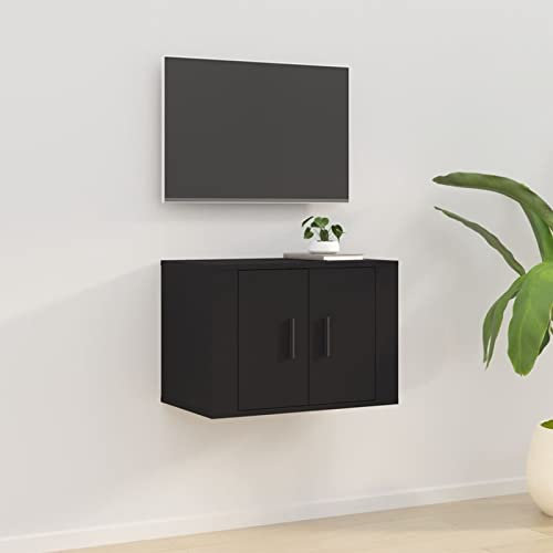 LAPOOH Mueble para TV de Pared, Mueble TV Salon, Mueble para TV, Mueble Television, Módulos De Salón, Negro 57x34,5x40 cm