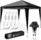 CASARIA® Tonnelle de Jardin Pliable Capri 3x3m Pop-Up Protection UV 50+ imperméable Sac Camping pavillon de Jardin Tente réception Tente Pliante Noir