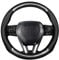 Autsop Lenkradbezug Auto Schwarz Nappa Perforiertes Leder,Kohlefaser Lenkradbezug Universal Größe 14.5-15 Zoll (37-39cm) Lenkradhülle für Sommer & Winter Auto Zubehör Interieur