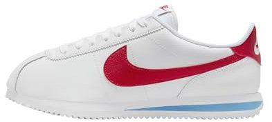 Nike Cortez Leather, Sneaker Donna, White/Varsity Red/Varsity Blue, 40 EU