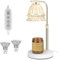 Noctiluxia Kerzenwärmer Lampe, Elektrischer Duftlampe mit 2 Glühbirnen, Dimmbar & Timer & Höhenverstellbar Kerzenhalter, Passend für Alle Kerzen im Glas, Geschenkartikel für Zuhause (Gelb)
