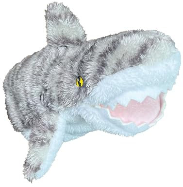 EcoBuddiez Hand Puppet - Tiger Shark von Deluxebase. Hai Plüsch Handpuppen für Kinder. Eco-Friendly Tier Spielzeug Puppe für Pretend Play und Kinder Geschenke.