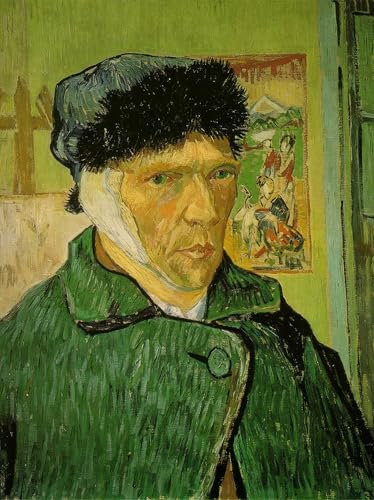 Puzzle 1000 Teile Erwachsene Selbstporträt mit verbundenem Ohr von Vincent Van Gogh 70 x 50 cm Puzzles für Erwachsene Klassische Puzzles 1000 Teile Erwachsene Van Gogh Puzzle