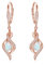 Opal Ohrringe Sterling Silber Rose Gold überzogene weiße Opal Dangle Drop Dangly Leverback Ohrringe Schmuck Geschenke für Frauen Ladies