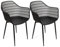 THE SECRET HOME - Conjunto de 2 y 4 Sillas en Polipropileno y Metal/Madera - Asiento de Diseño Ideal para Comedor y Cocina - Varios Modelos (2, Modelo 2 - Negro)