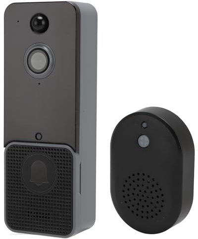 Cuifati Video-Türklingelkamera, Kabellos, mit Gong, 2,4 5G WiFi, Haustürklingel-Videokamera für die Sicherheit zu Hause, Unterstützt PIR-Bewegungserkennung, IR-Nachtsicht,