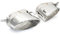 1 Set 304 Edelstahl Auspuffblende Schwarz Schalldämpfer Kompatibel for Audi A4 A5 A6 A7 RS3 RS4 RS6 RS7 Schalldämpferblende Autoauspuff(Silver)