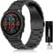 SeNool QuickFit 22mm Armband für Garmin Fenix E 47mm/Fenix 8 47mm/Fenix 7 Pro/Fenix 7 Pro Solar/Fenix 7/Fenix 6 GPS, Metall Ersatzarmband Uhrenarmband für Garmin Fenix 5/Fenix 5 Plus/Epix - Schwarz