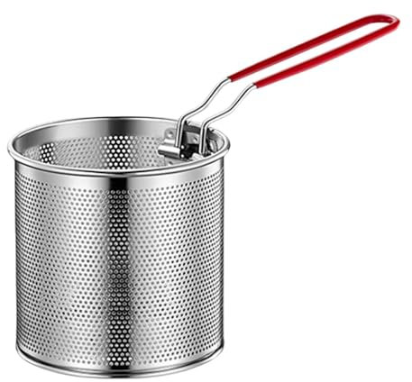 Sharplace Cesta de freír en Acero Inoxidable, Red para cocinar Papas Fritas con asa, 12cm, Individual