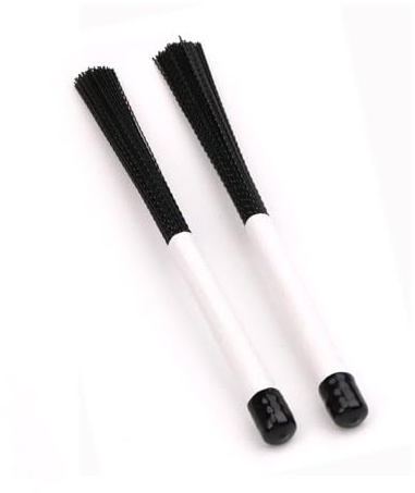 1 Paar Nylon Trommelbürsten für Cajon, Snare und Percussion Instrumente