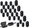 VEPEPE 25 Stück Ferritkerne für Kabel, Klappferrit Clip Mantelstromfilter gegen RFI EMI Störungen, Ferritkern für USB Audio Video Kabel, 3.5mm x10, 5mm x10, 7mm x5, Schwarz