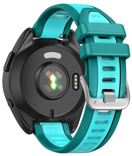 U-LIMVE Armband für Garmin Forerunner 165/245/645/570/Vivoactive 5/3 | 20mm Silikon Ersatzarmband mit Schnellverschluss für Forerunner 570(42mm)/170/70/Venu 2 plus/Venu SQ 2/Venu SQ