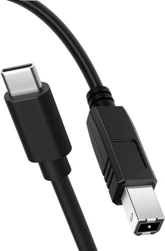 Mygatti 0.5m/2 Stück USB C Druckerkabel,kurzer 50 cm flexibles Typ B auf Typ C MIDI Kabel,kompatibel mit Yamaha-Klaviertastatur,DAC,DJ-Controller,Touchscreen-TV mit USB-B-Anschluss und mehr
