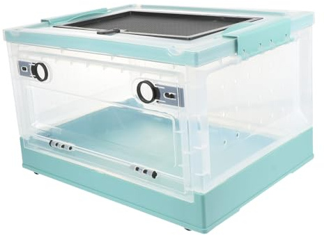 Kisangel Faltbarer Isolierter Kleintierkäfig aus Kunststoff für Hamster und Igel Langlebige Aufzuchtbox mit Sicherem Rückzugsort Atmungsaktiv für Kleine Haustiere Wie Mäuse und Chinchillas