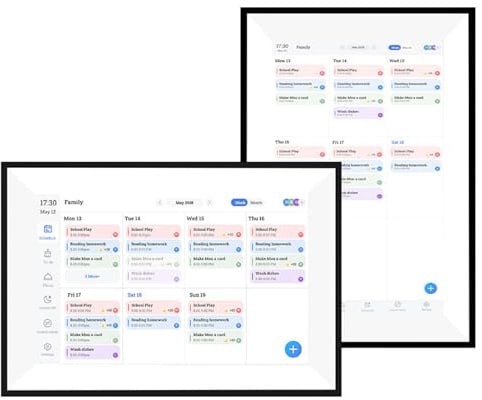 Yanmis 10.1in Smart Digital Calendar & Chore Diagramm, Smart Touchscreen Interactive Display, WLAN -Wandplaner für Familienpläne und Cloud -Foto