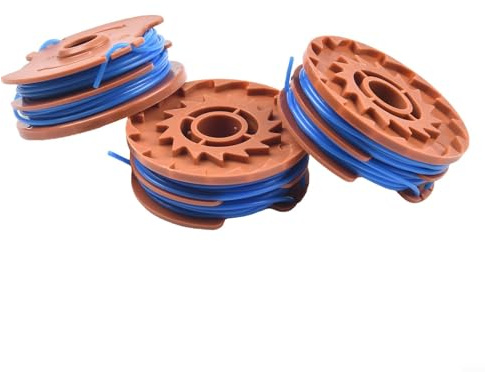 Twin Line Spool Replacement Set 3 Pack for TTB820GGT 600W Grass Edge Trimmer Designed for Consistent Feed Performance