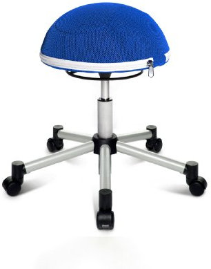 Topstar Rollhocker Sitness Half Ball blau
