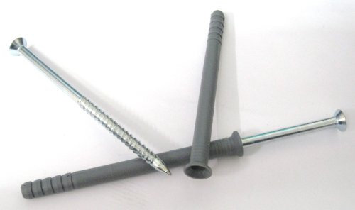 Wkret-met 100x Qualitaets Rahmenduebel / Nagelduebel 8x100 mm mit verzinkter Kreuz Stahl Nagelschraube aus namhafter europaeischer Produktion - keine China Billigproduktion