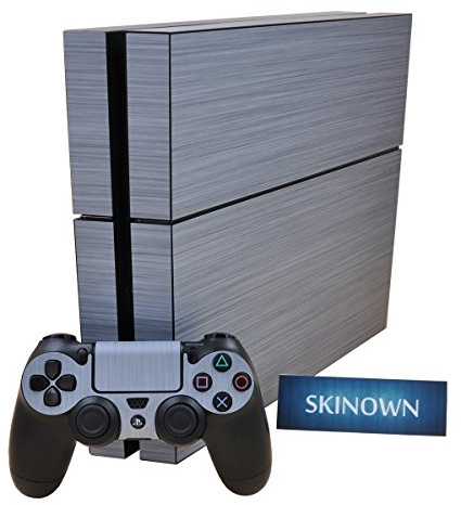 SKINOWN™ PS4 Skins Sliver Wood Grain Sticker Vinly Decal Cover for Sony PS4 PlayStation 4 Console and Controller