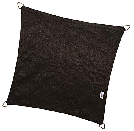 nesling Coolfit Sonnensegel (Quadrat 5,0m x 5,0m x 5,0m x 5,0m, Schwarz) Sonnenschutz, Wasser und Wind durchlässig, UV-beständig