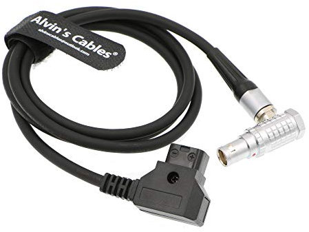 Alvin's Cables RED Komodo-X Stromkabel für RED DSMC2 Epic Scarlet D-Tap auf 6-Pin-Buchse, rechtwinkliges Kabel für DJI Ronin 4D, 1 m/39,4 Zoll