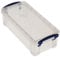 Really Useful Box 6 x Aufbewahrungsbox 0,9 Liter inkl. Deckel - transparent