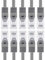 2m - grau - 10 Stück Cat7 Netzwerkkabel SFTP Patchkabel Lankabel Rohkabel 10GB/s - 500 Mhz konfektioniert mit 2 RJ45 Stecker Cat 6a