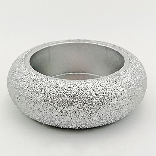 DIATOOL 3 pouces / 75MM Meule Diamantée Courbe Convexe Brasée pour Pierre Meule Diamantée à la Main Grain 60 Diamant Hauteur 25mm