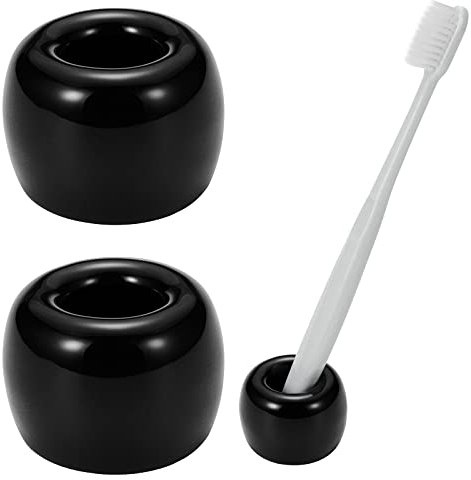 Mini Keramik Paar Zahnbürstenhalter Handgemachte 2 Stück Set für Badezimmer Zahnbürstenhalter und Büro Stifthalter und Elektrische Zahnbürste Bürstenköpfe Geeignet für Zuhause (Blau)