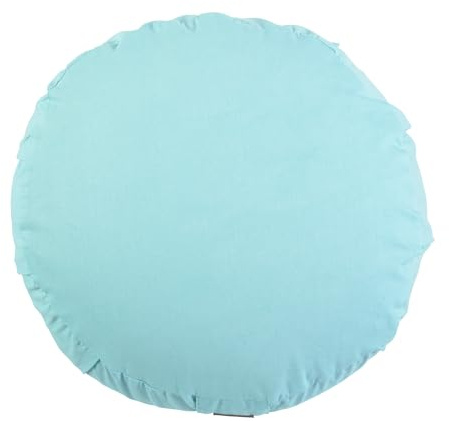 GORILLA SPORTS® Yogakissen Rund 30 x 18 cm, Dinkelfüllung, waschbarer Bezug | Meditationskissen mit Baumwollbezug und Tragegriff; Yoga Sitzkissen, Farbwahl, für Zuhause und Studio