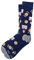 Alynn Herren Designer Basketball & Hoops Sport Novelty Crew Kleid & Hose Socken - Blau - Einheitsgröße