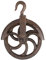linoows Umlenkrolle mit Haken, Seilrolle, Heberolle, Baurolle, Antiker Loft Flaschenzug
