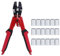 Wire Rope Crimping Tools,0.1-2.2mm Ferrule Crimping Tool Swager Wire Crimper Cutters with 100PCS Aluminum Double Barrel Ferrule Crimping Loop Sleeve Kit Hand Crimper for Fishing Hanging Wire Fencing